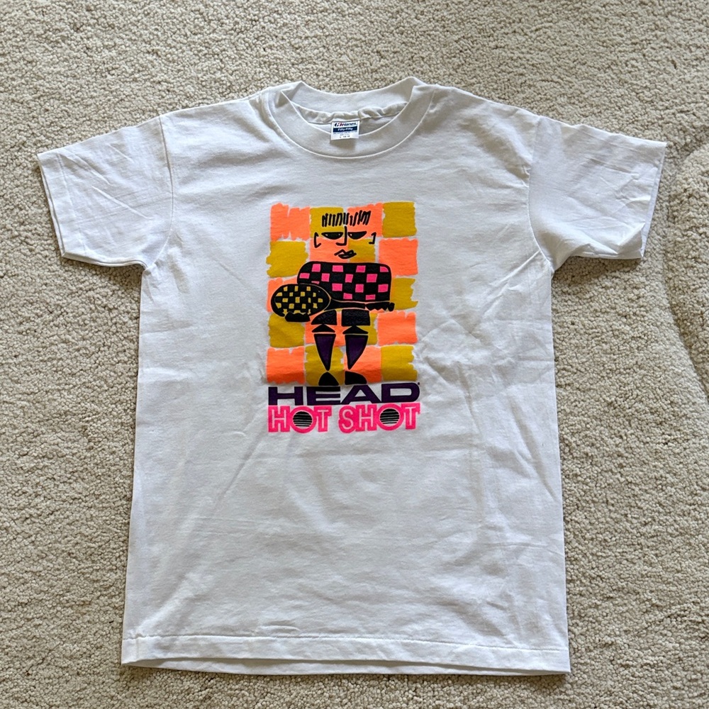 Head White Short Sleeve GraphicTennis Tee